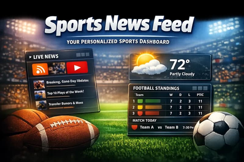 Sports News Feed Extension & Dashboard